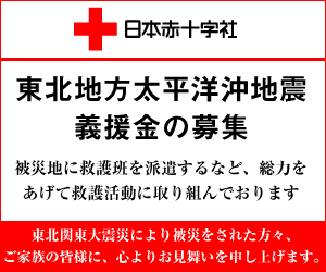「東北関東大地震義援金」のバナーをサイドバーに追加しました