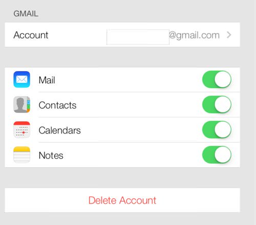 Ios7 google contacts