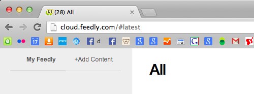 Feedly Unread Count in Favicon and Title Bar