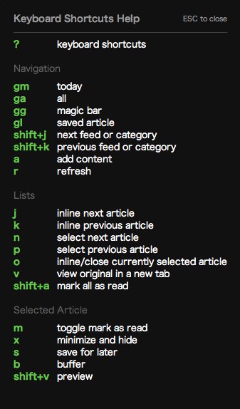 Feedly shortcut