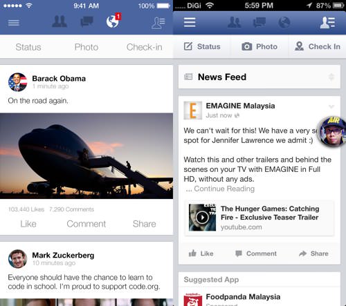 Ios7 facebook