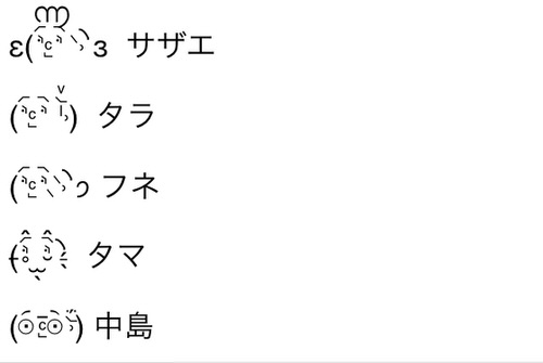 これ凄い サザエさん一家の特殊顔文字ができたと話題 男子ハック