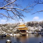 雪化粧の金閣寺が美しすぎるとTwitterで話題