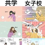 ドッジボールに見る共学と女子校の女子力を比べた画像が話題