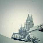 USJのホグワーツ城が雪で雰囲気もそのままホグワーツ城になっていると話題