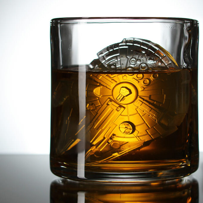 Ebf9 millennium falcon ice cube tray glass