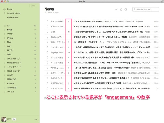 Macapp feedly engagement