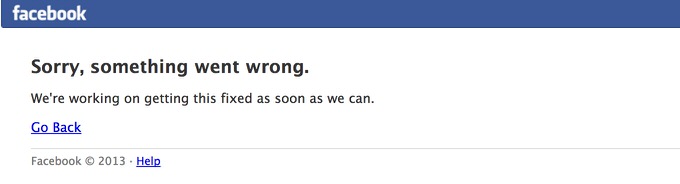 Facebook down