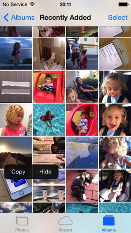 IOS 8 Photos Hide Photo 001