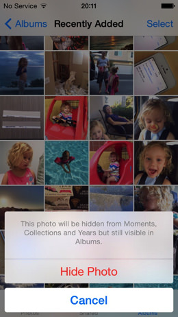 IOS 8 Photos Hide Photo 002