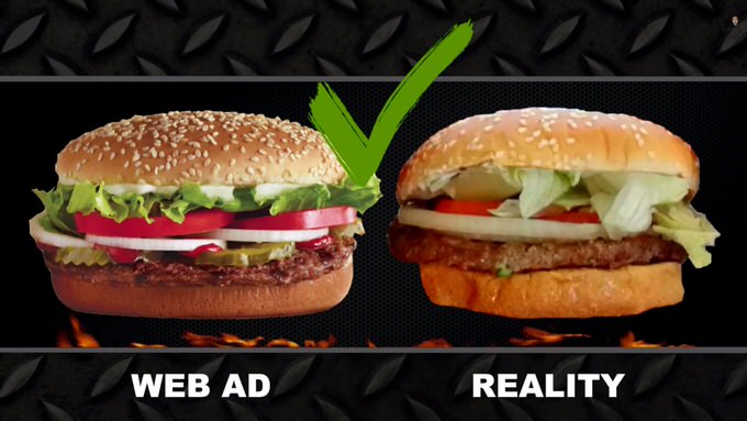 Youtube fastfood ads reality 10