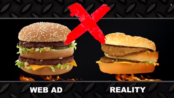 Youtube fastfood ads reality 2