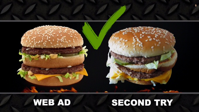 Youtube fastfood ads reality 3