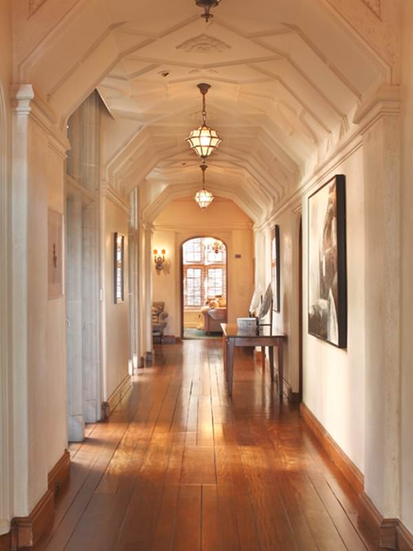 The hallways all have high ceilings