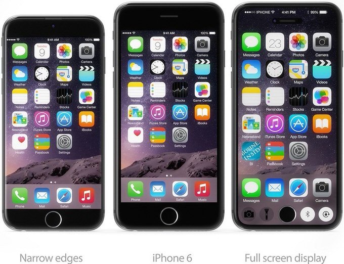 Apple is far more likely to go in direction of the edge to edge design but heres how they all look next to each other
