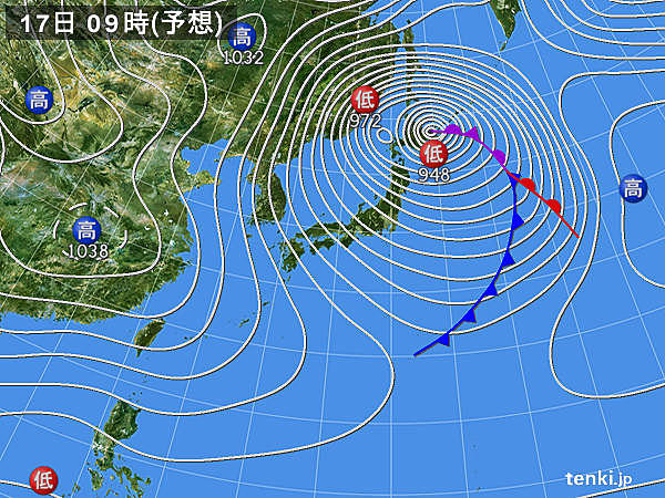 16日は台風並みの爆弾低気圧！関東でも雪の可能性