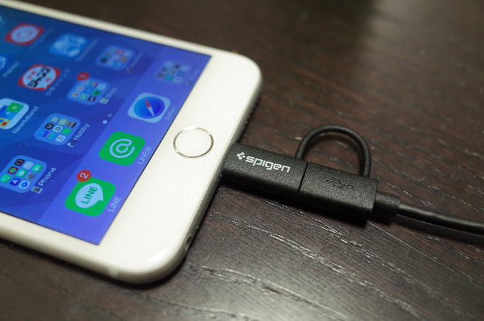 SPIGEN USB Charge sync cable 2 in 1 3