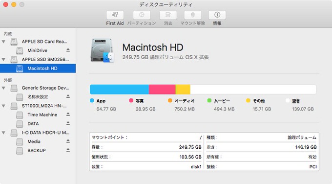 Os x el capitan disc utility auto