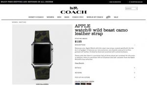 COACH、Apple Watchのバンドを発売!価格は125ドル〜