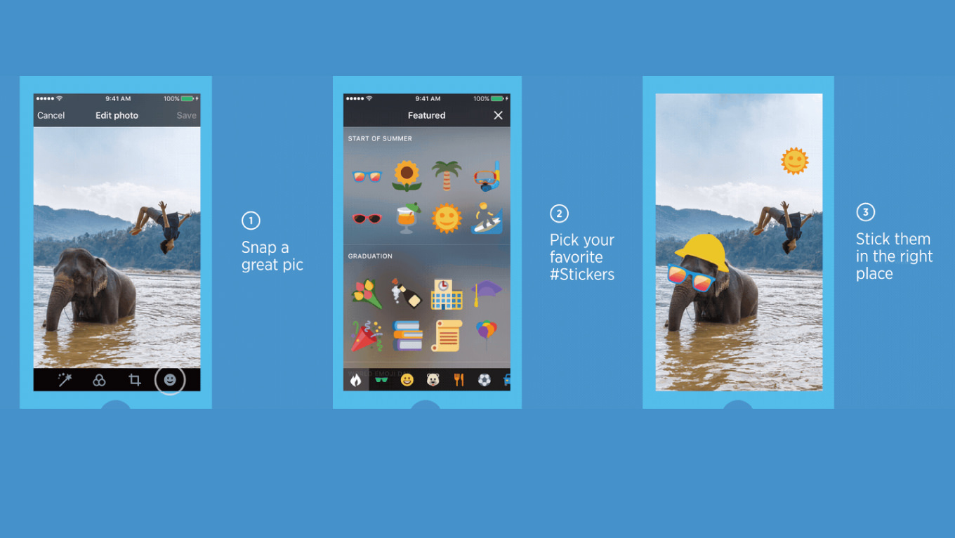 Twitter、投稿する写真にステッカー(スタンプ)機能を追加、順次公開予定