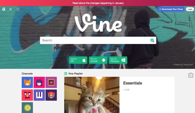 Vine、1月17日でサービス終了と告知 ―― 公開済み動画のダウンロードは17日まで