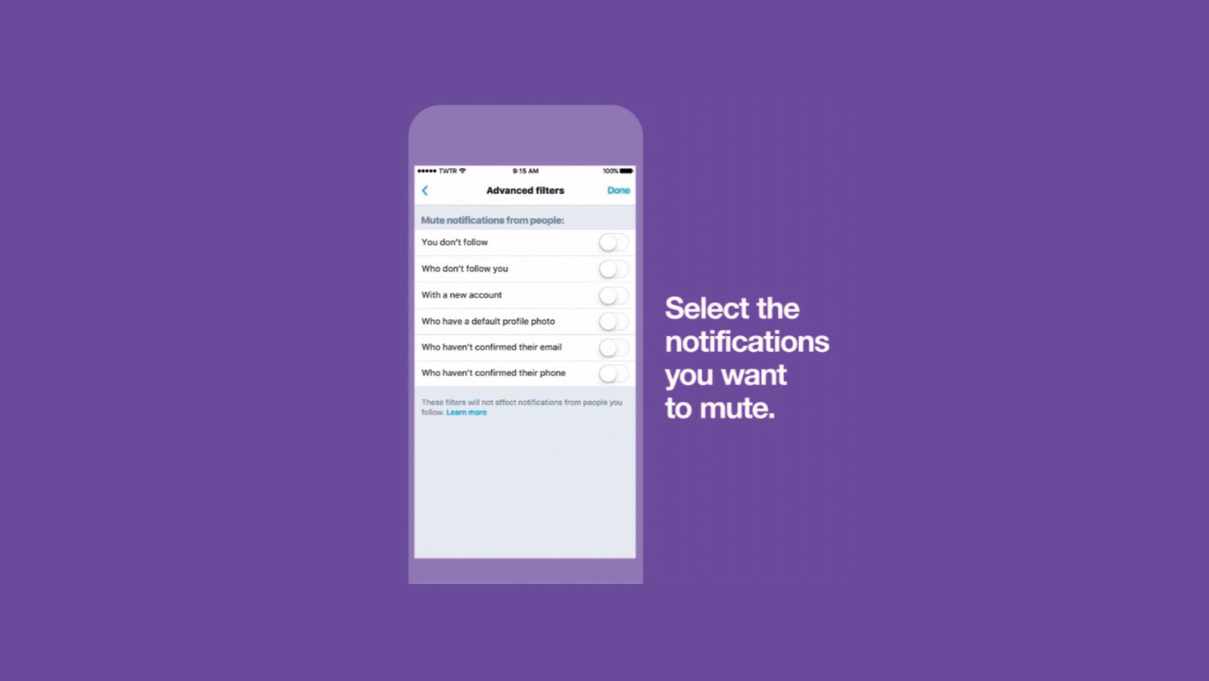 Twitter、ミュート機能を強化！捨て垢からのクソリプ対策で新機能