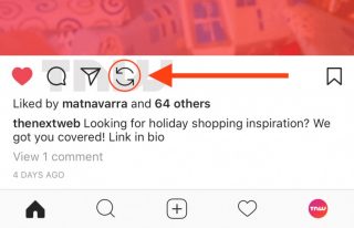 Instagramが拡散機能を追加か、一部ユーザーに「リグラム」ボタンをテスト導入