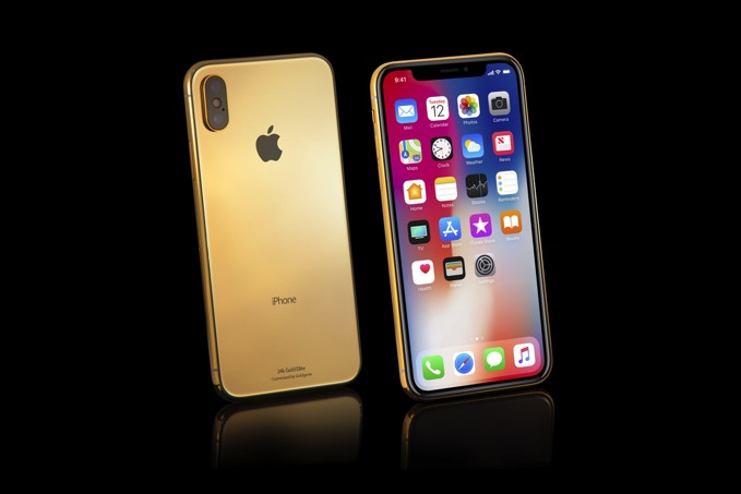 IPhoneX Gold Elite standing