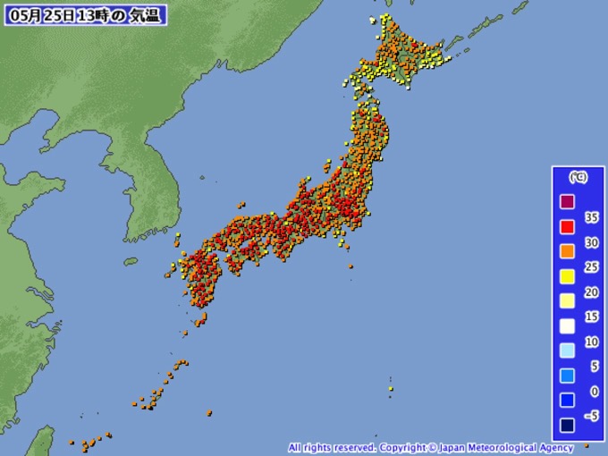 「エグい暑さになっています」全国各地で30度超の真夏日、熱中症に注意呼びかけ