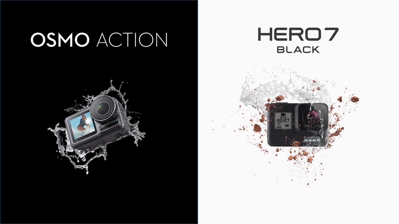 【比較】「Osmo Action」「GoPro HERO7 Black」スペック比較表、比較動画