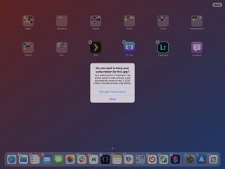 iOS 13、サブスクリプションがアクティブなアプリを削除すると警告を表示