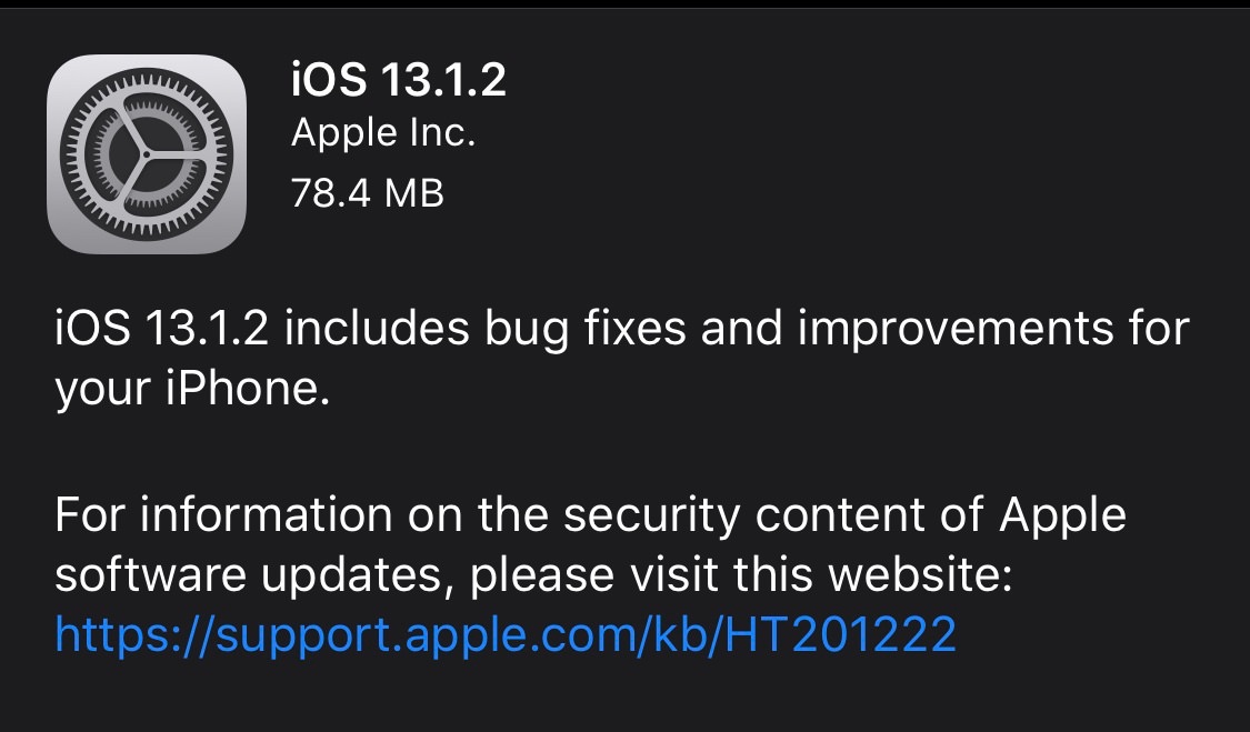 「iOS 13.1.2」「iPadOS 13.1.2」配信開始、カメラが作動しない不具合などを修正