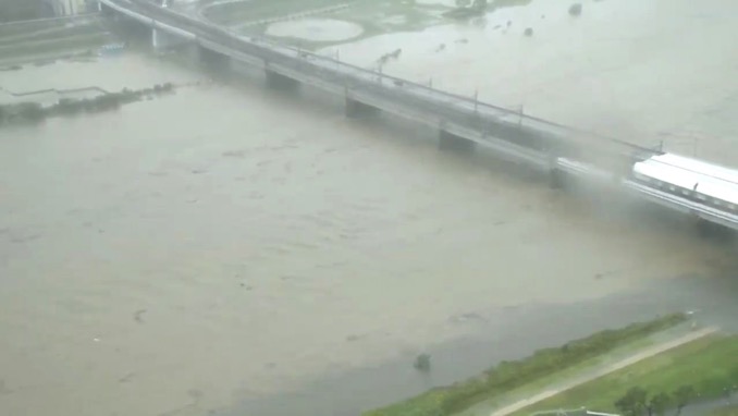 【台風19号】多摩川、警戒レベル3相当情報 Twitterで多摩川の様子を報告するツイート多数