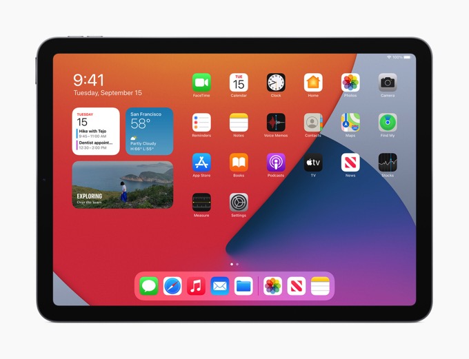 Apple new ipad air widgets 09152020