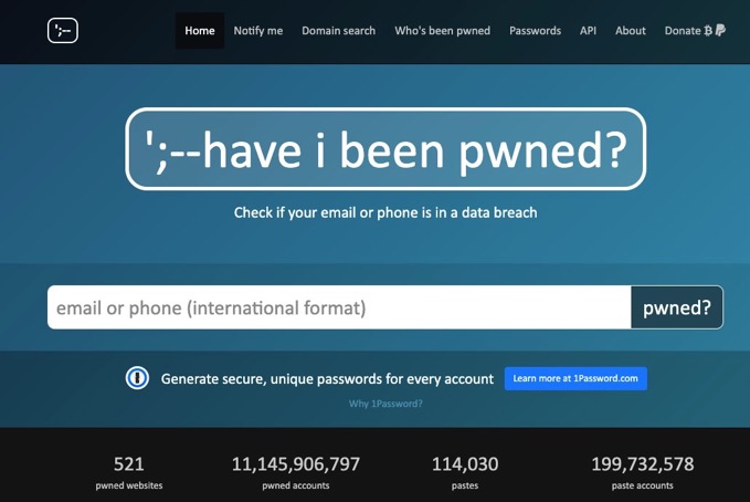 Have I been pwned