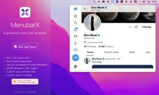 メニューバーにウェブサイトをアプリのように追加する「MenubarX」
