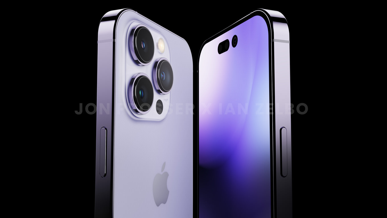 iPhone 14 Pro – Purple – Side by Side – Black