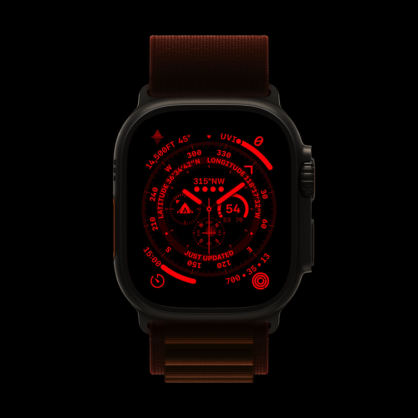 Apple-Watch-Ultra-Orange-Alpine-Loop-Wayfinder-face-Night-Mode-220907