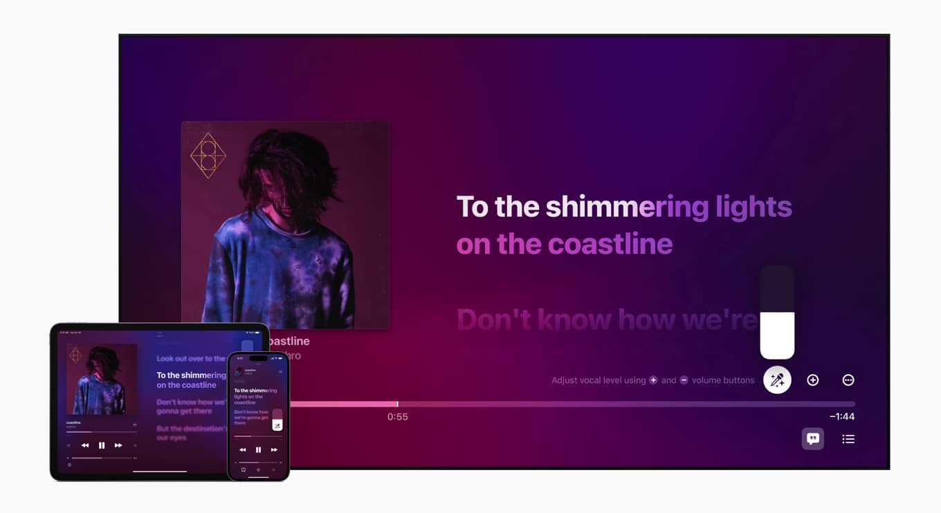 Apple Musicにカラオケ機能が追加。リードだけでなくバックボーカルやデュエットにも対応