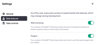 ChatGPT Plus、Webブラウジングとプラグインをβ機能として追加