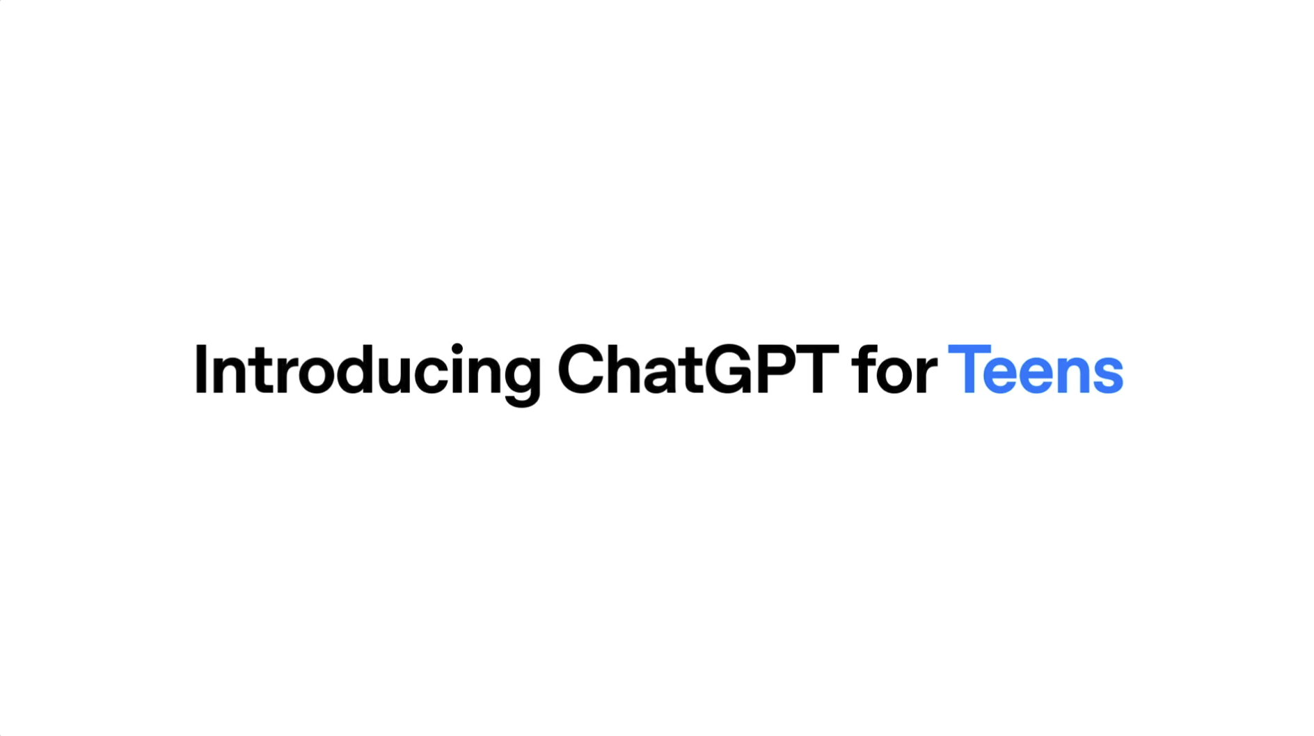 OpenAI、13〜17歳向け「ChatGPT for Teens」を発表 学習支援と安全機能を強化