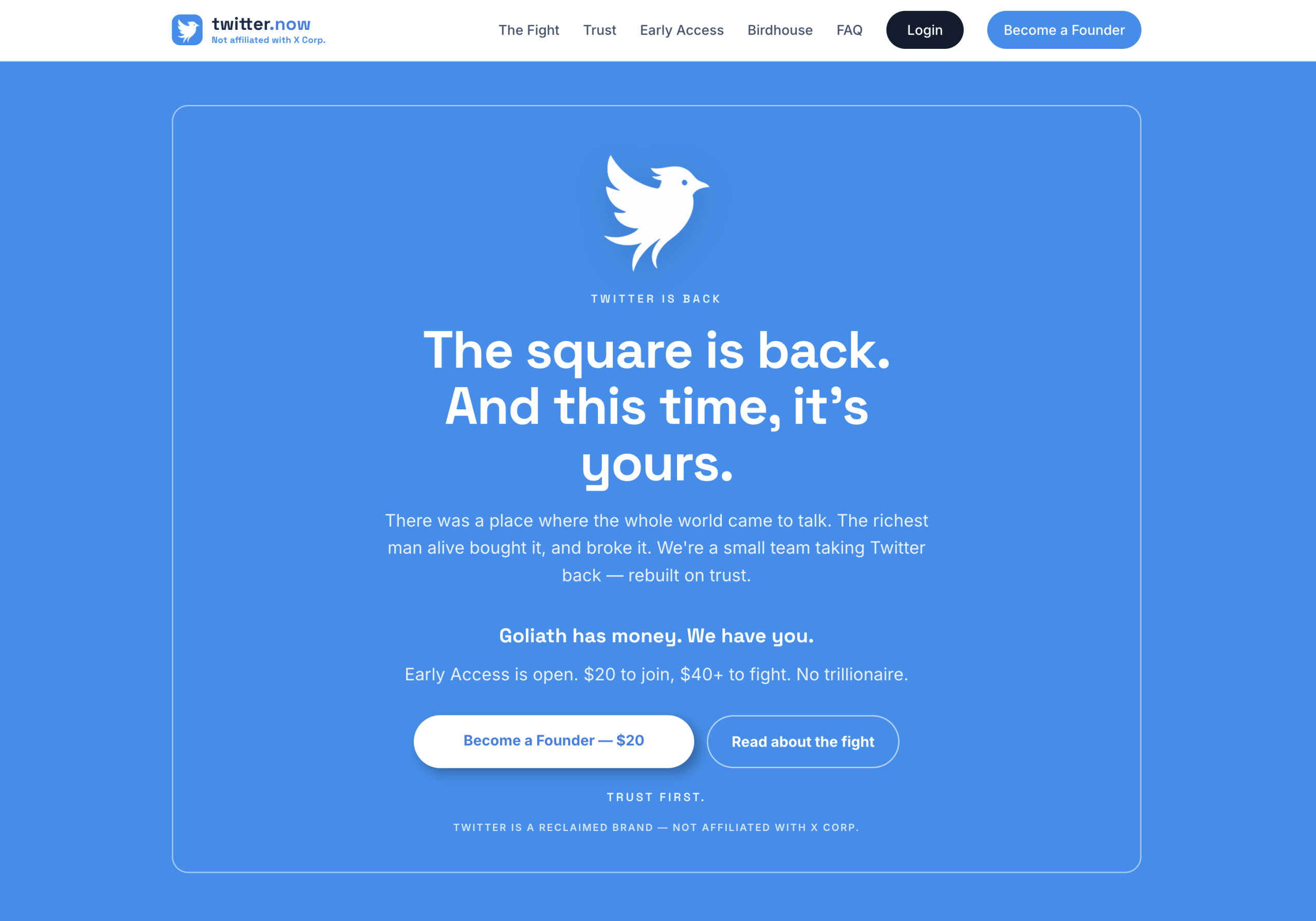 新たな「Twitter」がローンチ Xとは無関係、旧ブランドの商標権を巡り係争中